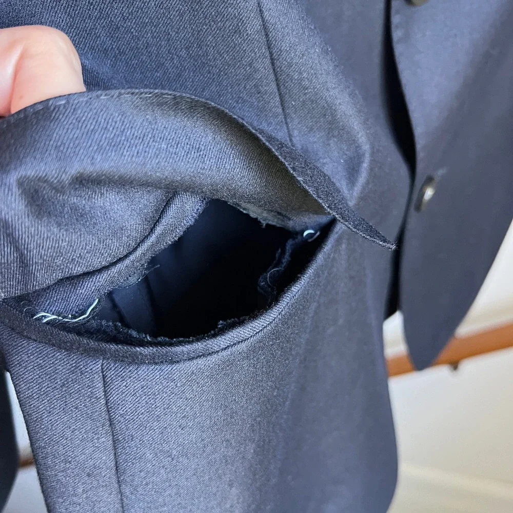 J.Crew Loro Piana Ludlow Blazer Jacket 40R Navy Blue Wool Two Button Suit Coat